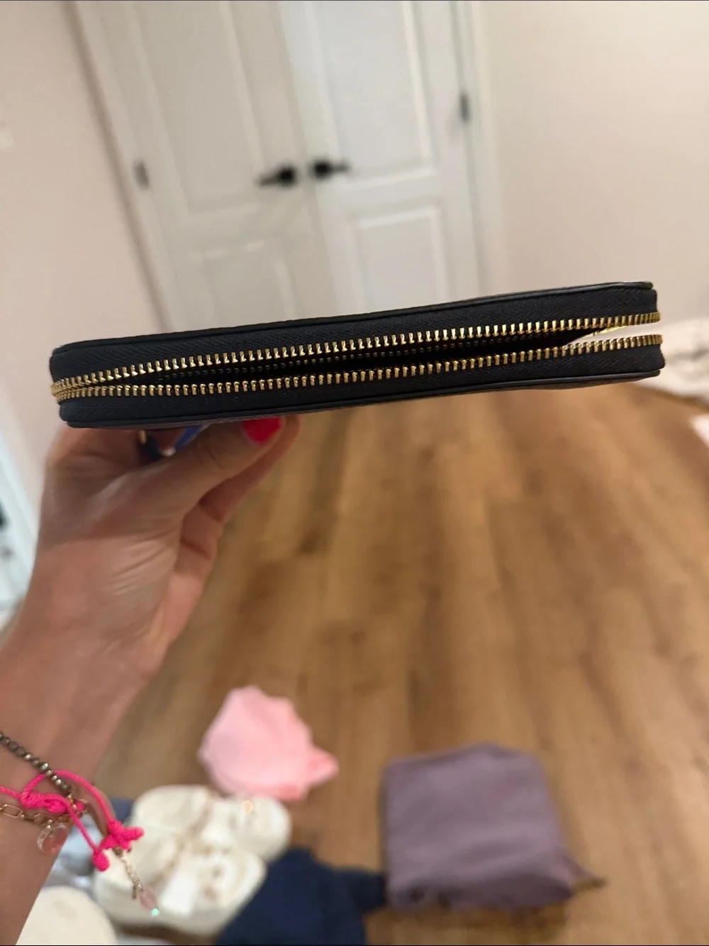 Coach Black Pebbled Leather Zip Wallet - Picture 6 of 9